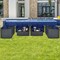 Costway 8 PCS Patio Rattan Furniture Set Cushioned Sofa Chair Coffee Table Blue